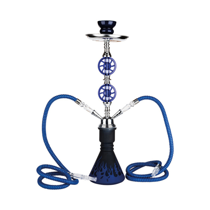 Hookah waterpijp set (2slangen) blauw 55 CM