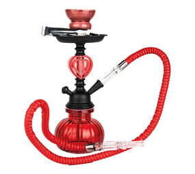 Hookah Hookah waterpijp set (1-slang) Rood 25 CM Hookah Hookah waterpijp set (1-slang) Rood 25 CM