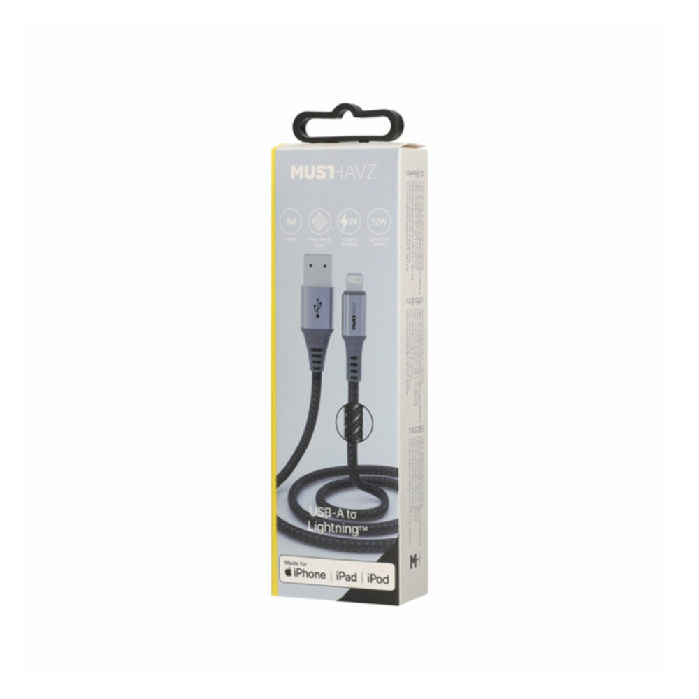 Musthavz Câble en nylon USB-A vers Lightning MFi - 1 m Musthavz Câble en nylon USB-A vers Lightning MFi - 1 m