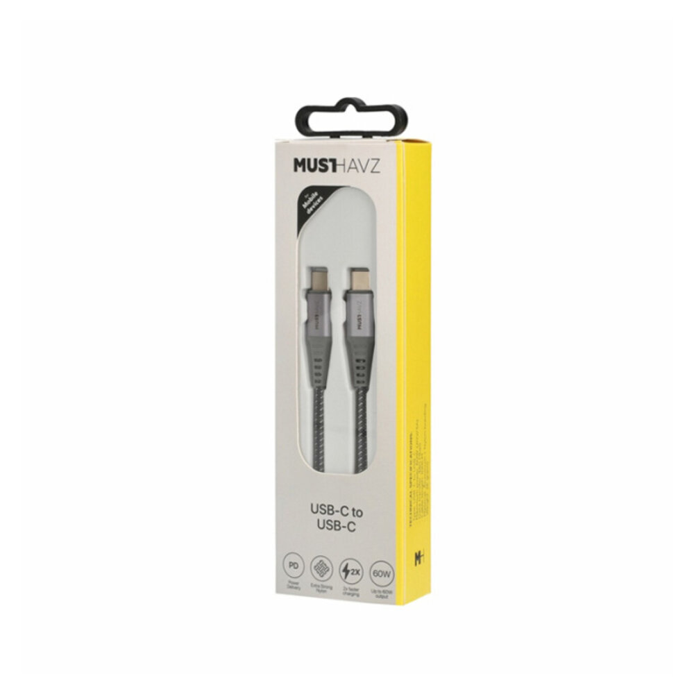 Musthavz USB-C 2.0 To USB-C Nylon Cable - 1M