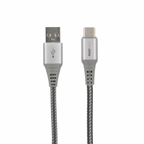 Musthavz USB-A 2.0 auf USB-C Nylonkabel - 1M Musthavz USB-A 2.0 auf USB-C Nylonkabel - 1M