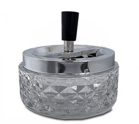 Bookwill Drehbarer Aschenbecher - 120mm - Rund - Glas Bookwill Drehbarer Aschenbecher - 120mm - Rund - Glas