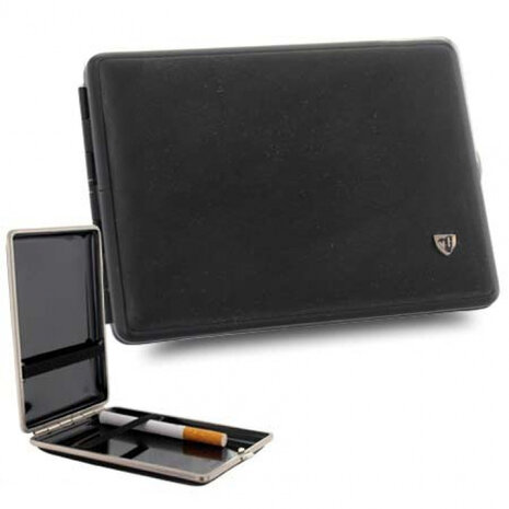 Bookwill Cigarette case - Leather - 115x83x22 - Suede Black Bookwill Cigarette case - Leather - 115x83x22 - Suede Black