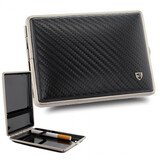 Bookwill Cigarette case - Leather - 115x83x22 - Black Carbon Bookwill Cigarette case - Leather - 115x83x22 - Black Carbon