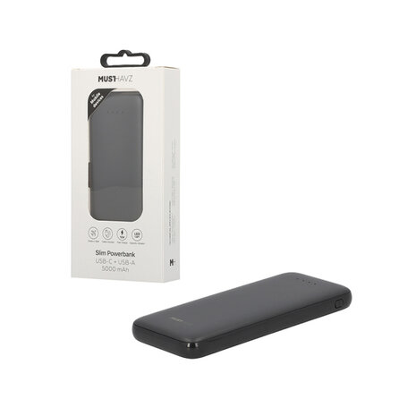 Musthavz Schlanke Powerbank - 5000mAh Musthavz Schlanke Powerbank - 5000mAh