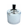 Bookwill Rotating ashtray - 90mm - Round - Glass - Chrome/White Bookwill Rotating ashtray - 90mm - Round - Glass - Chrome/White