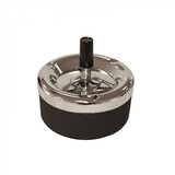 Bookwill Rotating ashtray - 135mm - Chrome/Black Bookwill Rotating ashtray - 135mm - Chrome/Black