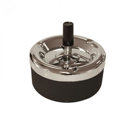 Bookwill Rotating ashtray - 135mm - Chrome/Black Bookwill Rotating ashtray - 135mm - Chrome/Black