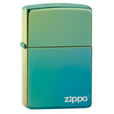 Zippo Zippo Regular - Hochglanzpoliertes Blaugrün mit Zippo-Logo