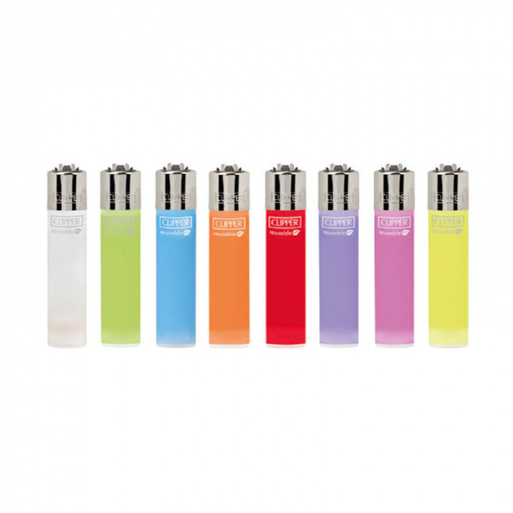 Clipper Clipper Classic - Briquet à silex - Transparent - Présentoir (48 pièces)