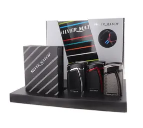 Silver match Silver Match - Double Blueflame lighter - Display (6-pack) Silver match Silver Match - Double Blueflame lighter - Display (6-pack)