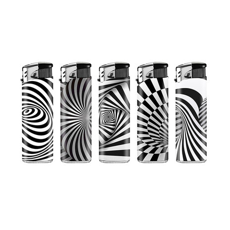 Lux Lux - Wegwerp aansteker - Black/White - Display (50-stuks)