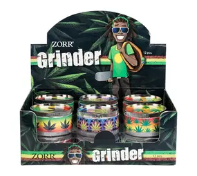 Zorr Zorr - Grinder 52mm - Weed Design - Présentoir (paquet de 12) Zorr Zorr - Grinder 52mm - Weed Design - Présentoir (paquet de 12)