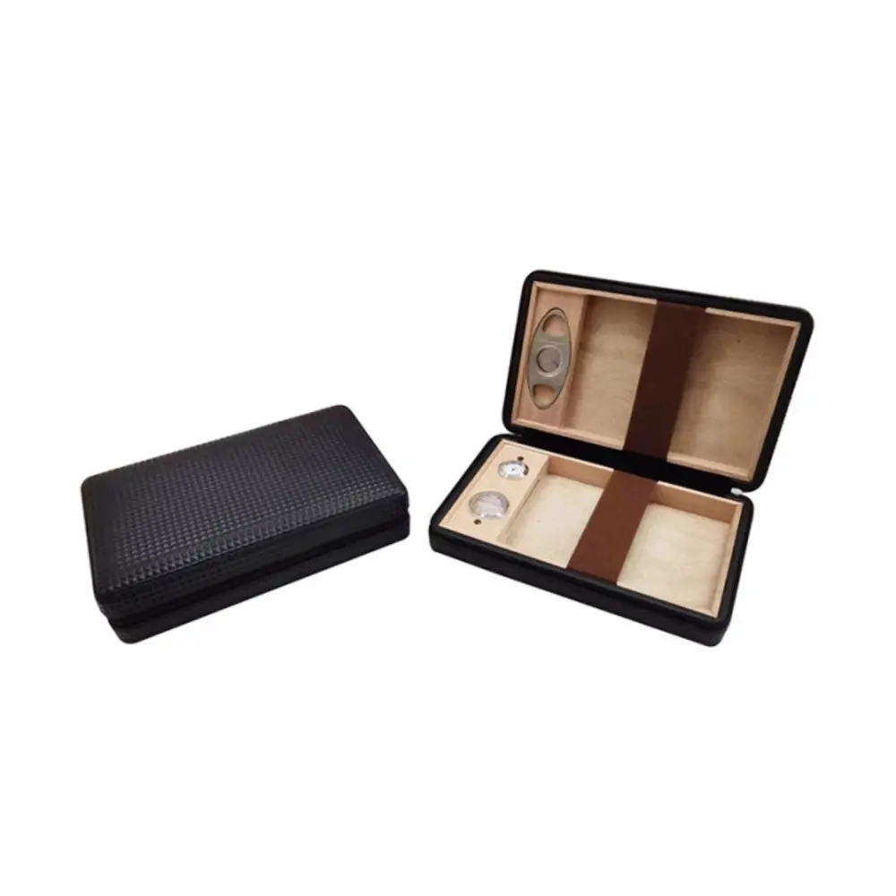 Bookwill Bookwill Travel Humidor - Black PU 235x152x62mm