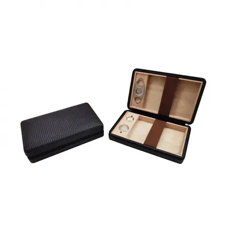 Bookwill Bookwill Travel Humidor - Black PU 235x152x62mm