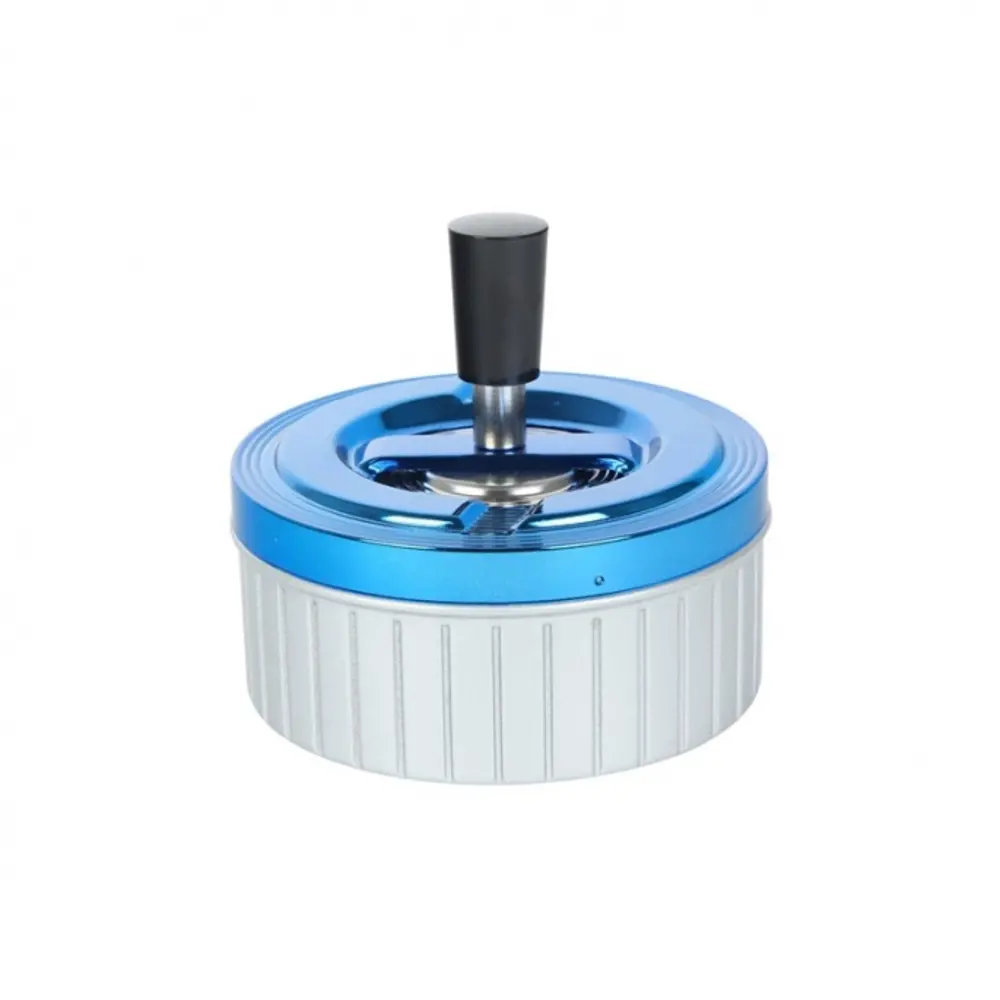 Bookwill Bookwill - Draai-Asbak - 110mm - Zilver Blauw Metalic Bookwill Bookwill - Draai-Asbak - 110mm - Zilver Blauw Metalic