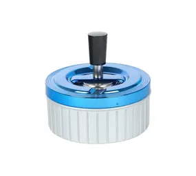 Bookwill Bookwill - Twist-Ashtray - 110mm - Silver Blue Metallic Bookwill Bookwill - Twist-Ashtray - 110mm - Silver Blue Metallic