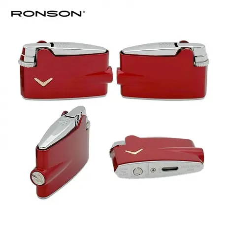 Ronson Ronson Mini Premier Varaflame - Vuursteen aansteker - Red Ronson Ronson Mini Premier Varaflame - Vuursteen aansteker - Red