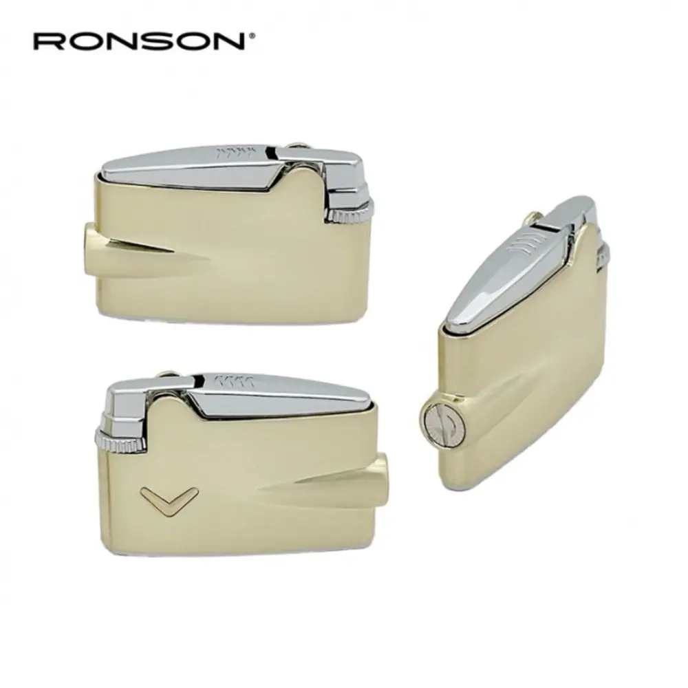 Ronson Ronson Mini Premier Varaflame - Briquet à silex - Or Ronson Ronson Mini Premier Varaflame - Briquet à silex - Or