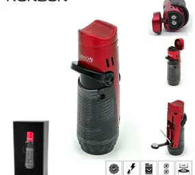 Ronson Ronson Bora - 2-Jetflame lighter + Drill - Red Black Ronson Ronson Bora - 2-Jetflame lighter + Drill - Red Black