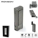 Ronson Ronson Passat - 2-Jetflame aansteker + Boor - Gun Metal Ronson Ronson Passat - 2-Jetflame aansteker + Boor - Gun Metal