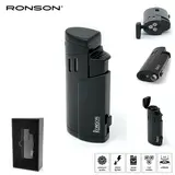 Ronson Ronson Cyclon - 3-Jetflame aansteker + Boor - Black Ronson Ronson Cyclon - 3-Jetflame aansteker + Boor - Black