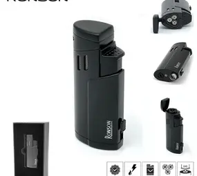 Ronson Ronson Cyclon - Briquet 3-Jetflame + Perceuse - Noir Ronson Ronson Cyclon - Briquet 3-Jetflame + Perceuse - Noir