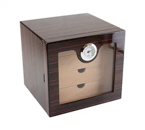 Bookwill Bookwill Humidor - Schrank mit 4 Schubladen - 80 Zigarren - Teak Hochglanz - 240x230x220mm Bookwill Bookwill Humidor - Schrank mit 4 Schubladen - 80 Zigarren - Teak Hochglanz - 240x230x220mm