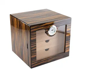 Bookwill Bookwill Humidor - Cabinet 4-drawers - 80 cigars - Macassar High Gloss - 240x230x220mm Bookwill Bookwill Humidor - Cabinet 4-drawers - 80 cigars - Macassar High Gloss - 240x230x220mm