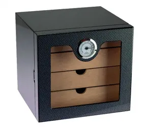 Bookwill Bookwill Humidor - Cabinet 4-drawers - 80 cigars - Carbon High Gloss - 240x226x220mm Bookwill Bookwill Humidor - Cabinet 4-drawers - 80 cigars - Carbon High Gloss - 240x226x220mm