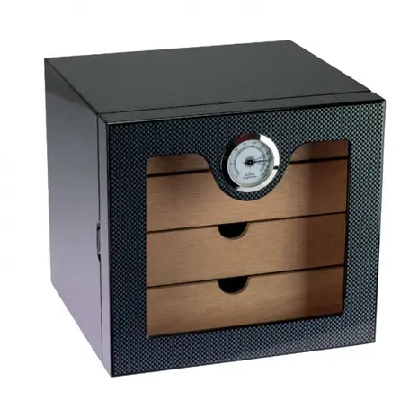 Bookwill Bookwill Humidor - Cabinet 4-drawers - 80 cigars - Carbon High Gloss - 240x226x220mm Bookwill Bookwill Humidor - Cabinet 4-drawers - 80 cigars - Carbon High Gloss - 240x226x220mm