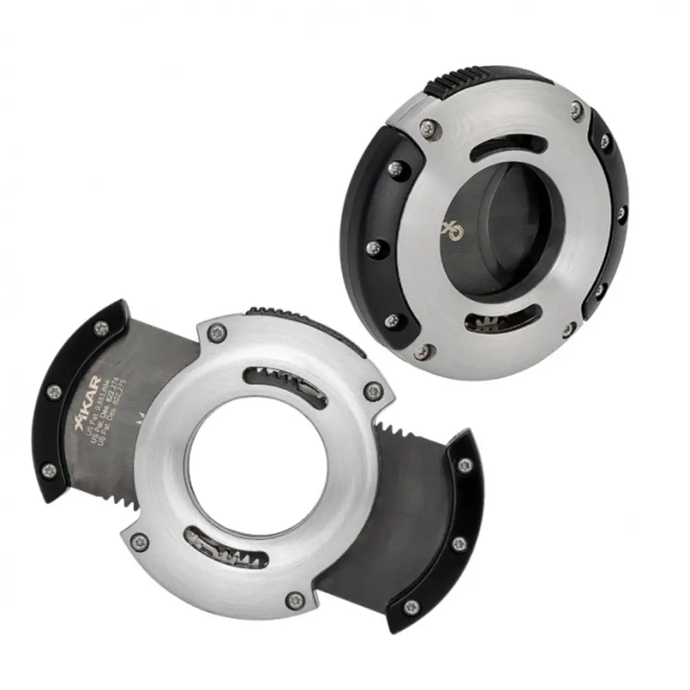 Xikar Xikar - Sigarenknipper - Round XO Cutter Black Blade - Silver Xikar Xikar - Sigarenknipper - Round XO Cutter Black Blade - Silver