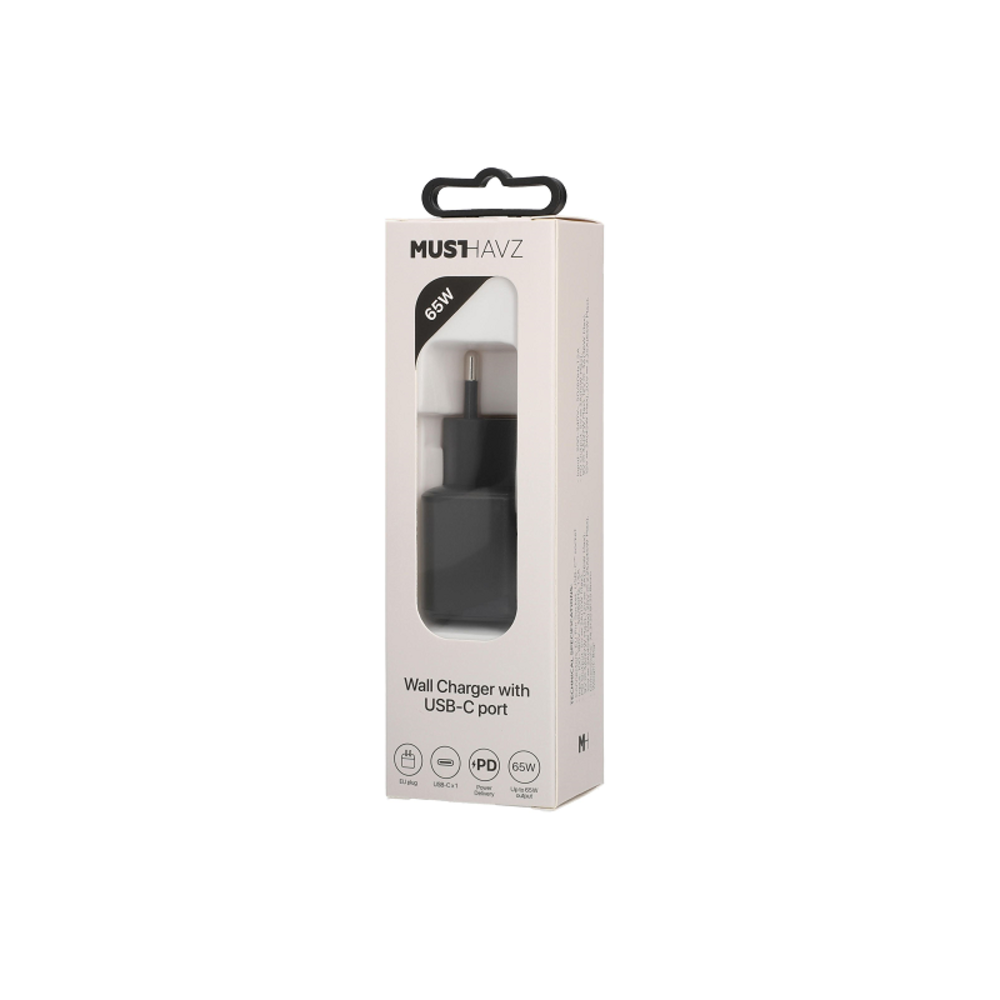 Musthavz Musthavz - 65W USB-C Wall Charger - Black Musthavz Musthavz - 65W USB-C Wall Charger - Black