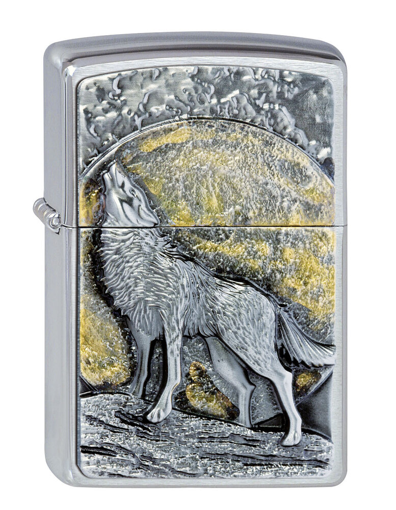 Zippo Zippo - Emblème du loup au clair de lune