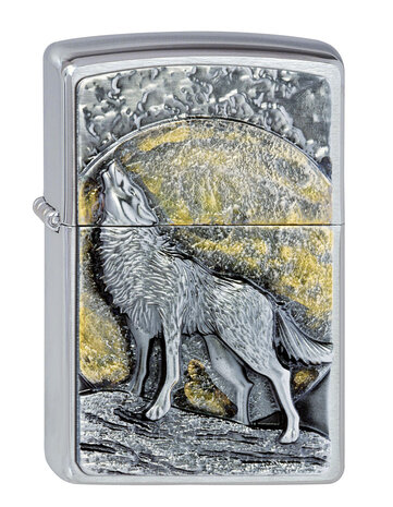 Zippo Zippo - Wolf At Moonlight Emblem Zippo Zippo - Wolf At Moonlight Emblem