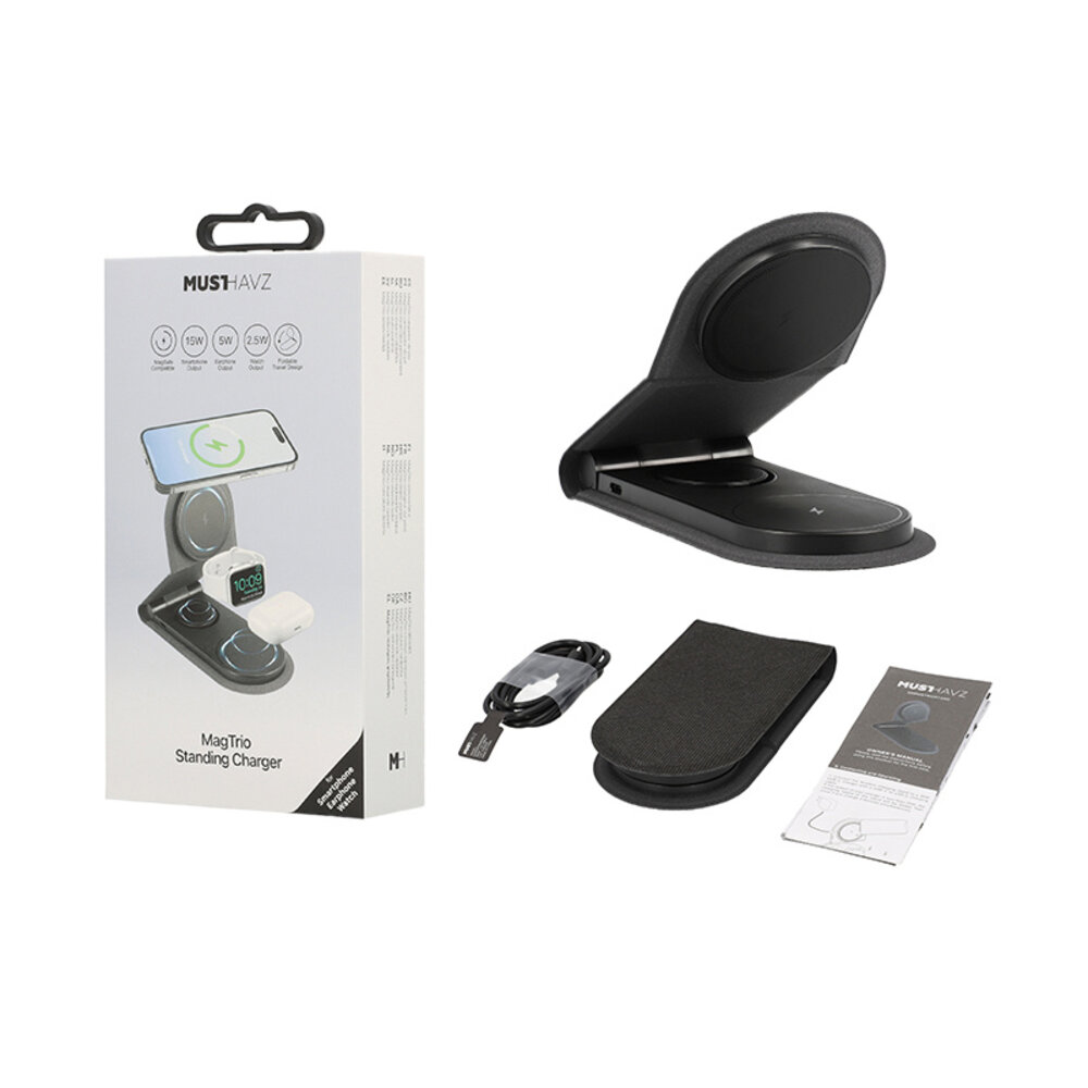 Musthavz Musthavz - MagTrio 3-en-1 - Chargeur sur pied