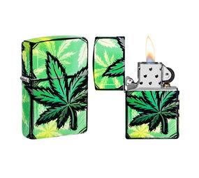 Zippo Zippo - Glowing Cannabis Design Zippo Zippo - Glowing Cannabis Design