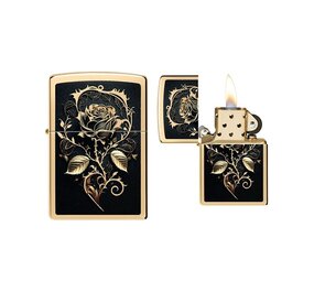 Zippo Zippo - Design Rose Dorée Zippo Zippo - Design Rose Dorée