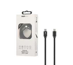 Musthavz Musthavz - Magnetischer Draht Stylecolor USB-C Kabel - Gelb Musthavz Musthavz - Magnetischer Draht Stylecolor USB-C Kabel - Gelb