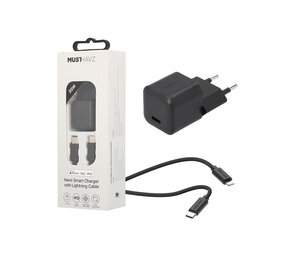 Musthavz Musthavz - Nano Ladegerät 20W + USB-C/Lightning Kabel - Weiß Musthavz Musthavz - Nano Ladegerät 20W + USB-C/Lightning Kabel - Weiß
