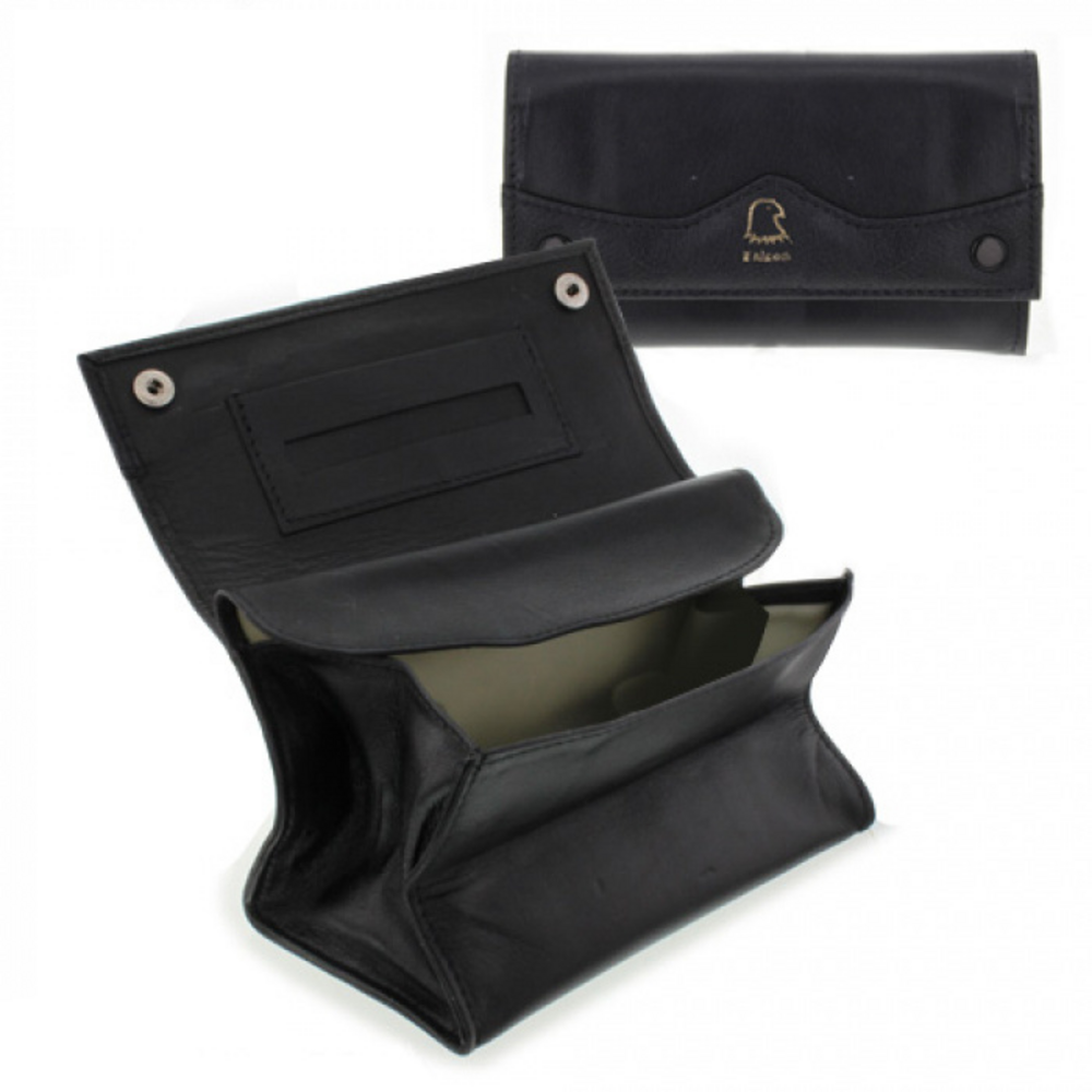 Falcon Roll-up Lammfell schwarz 15 cm + Druckknopf unten Falcon Roll-up Lammfell schwarz 15 cm + Druckknopf unten