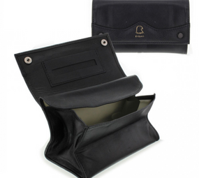 Falcon Roll-up Lambskin black 15 cm + Bottom push button Falcon Roll-up Lambskin black 15 cm + Bottom push button