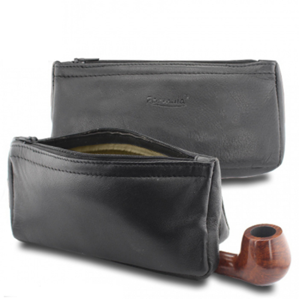 Formula Pfeifenetui - 1 Pfeife - Leder - Schwarz Formula Pfeifenetui - 1 Pfeife - Leder - Schwarz