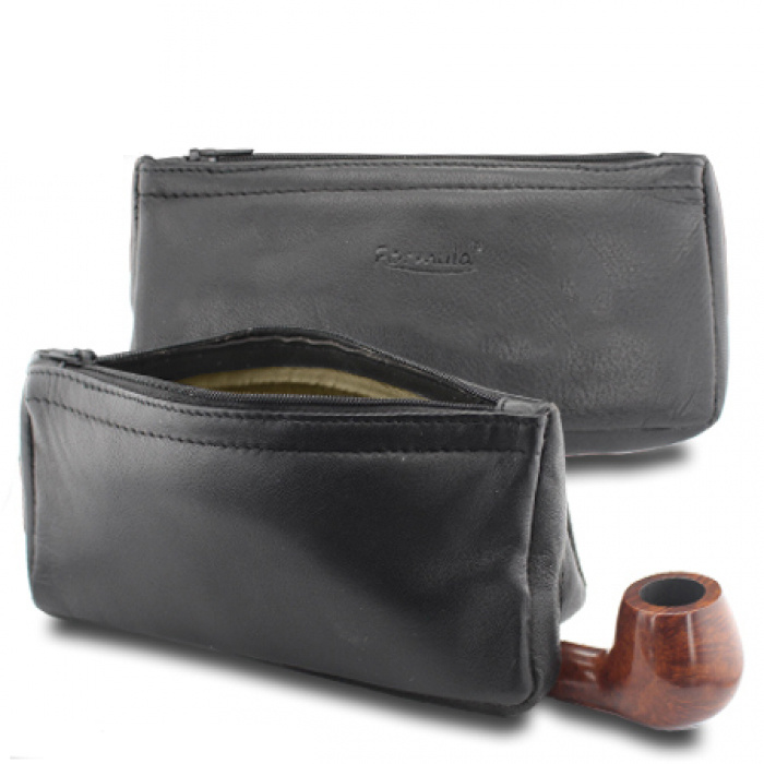 Formula Pipe Case - 1 Pipe - Leather - Black