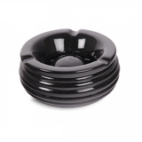 Bookwill Ceramic Ashtray - 150mm - Rib - Black Bookwill Ceramic Ashtray - 150mm - Rib - Black