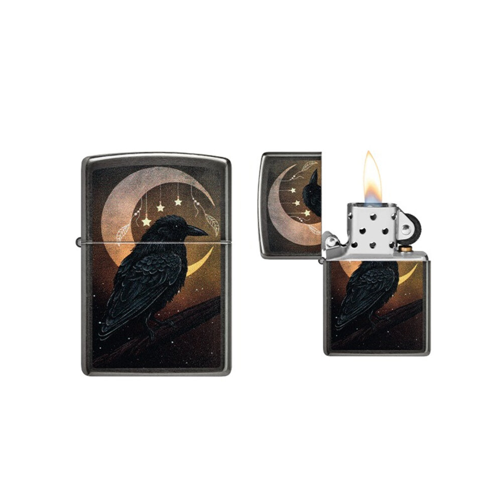 Zippo Zippo - Crow and Moon Design
