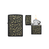 Zippo Zippo - Skull Leopard Design Black Matte