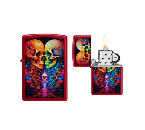 Zippo Zippo - Skulls Design Candy Apple Red