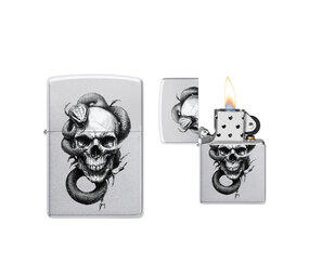Zippo Zippo - Skull and Snake Design