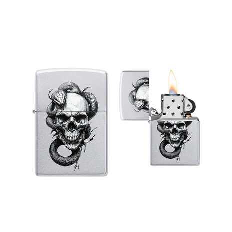 Zippo Zippo - Skull and Snake Design